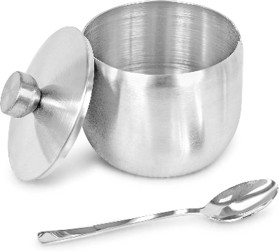Picture of Spice Rack Bowls with Stand - Set of 3 - Serving Dish Set with Lids and Spoons - Stainless Steel