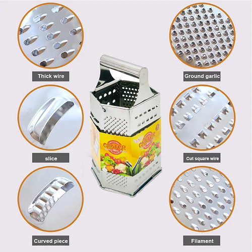 Picture of Multi-Functional Stainless Steel 6 Sided Food Vegetable Grater