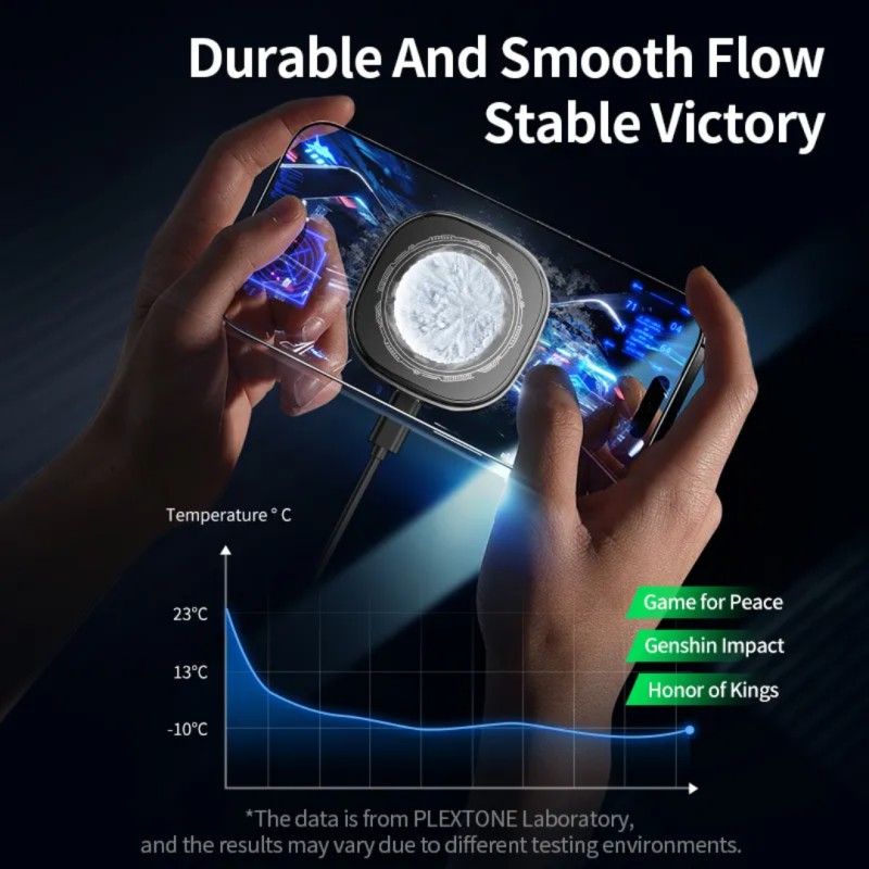 Picture of PlextonNe EX2 Ultra Mobile Cooler – Ultimate Cooling Power for Pro Gamers pubg freefire cod Black