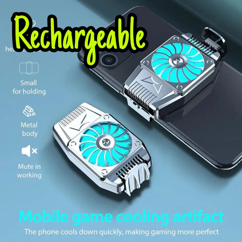 Picture of Rechargeable Universal Mini Mobile Phone Cooling Fan Radiator Turbo Hurricane Game Cooler Cell Phone Cool Heat Sink USB powered/ Rechargeable 