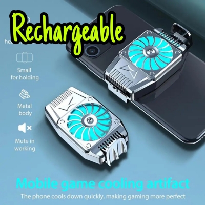 Picture of Rechargeable Universal Mini Mobile Phone Cooling Fan Radiator Turbo Hurricane Game Cooler Cell Phone Cool Heat Sink USB powered/ Rechargeable 