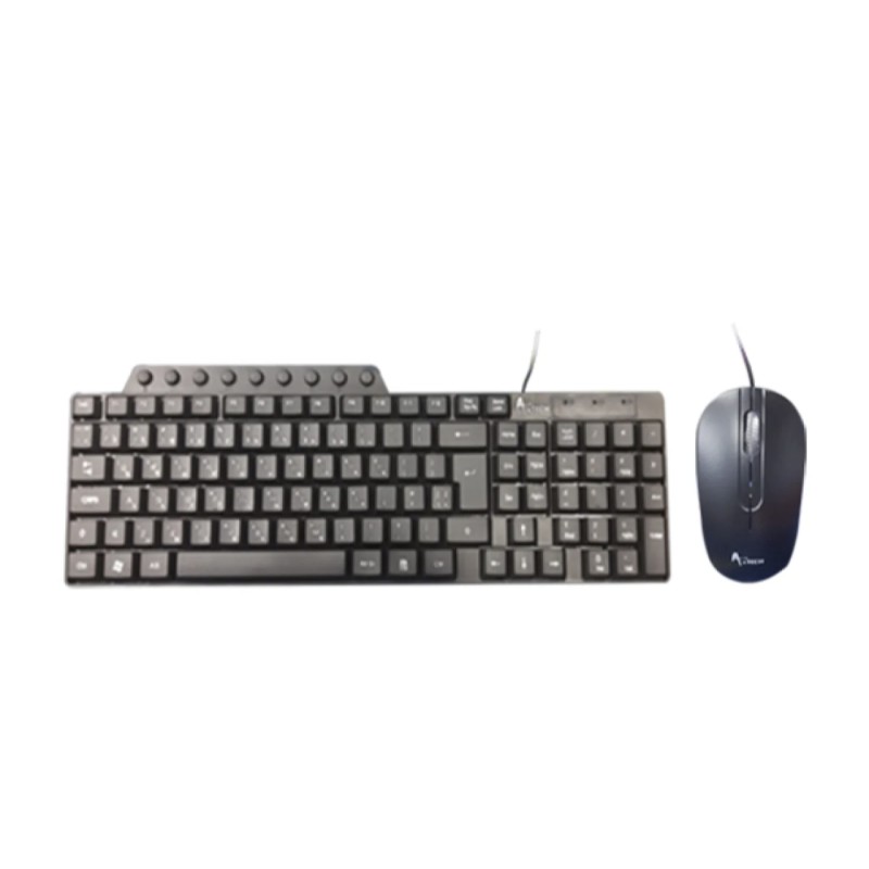 Picture of Combo of A.tech wired keyboard mouse set , wired keyboard and mouse sets Black