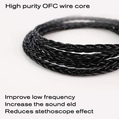 Picture of Jcally J08S Upgrade IEM Cable, earphone cable 2 pin 3.5mm port cable 