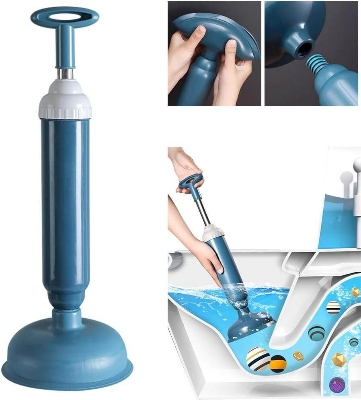Picture of Vacuum Plunger with Strong Suction Power, High Pressure Toilet Pipe & Drain Cleaner