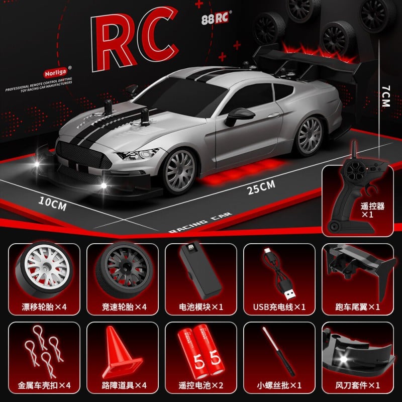 Picture of Ford Mustang 1:20 4WD RC Drift Car Grey