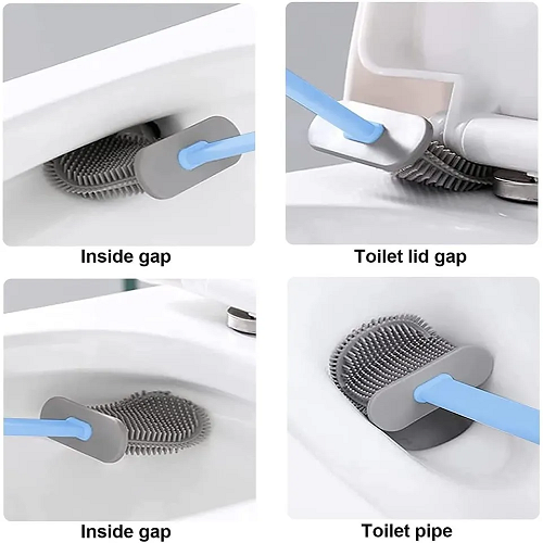 Picture of Multicolor Silicone Toilet Cleaning Brush
