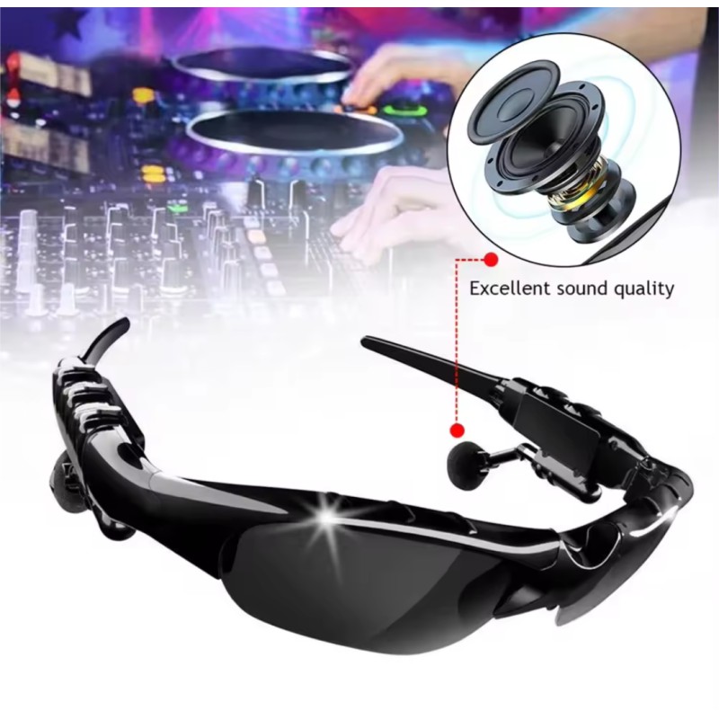 Picture of 5.0 Stereo Bluetooth Headphones Polarized Sunglasses Outdoor Sports Cycling Audio Glasses Surround Sound Headphones Music & Call Black