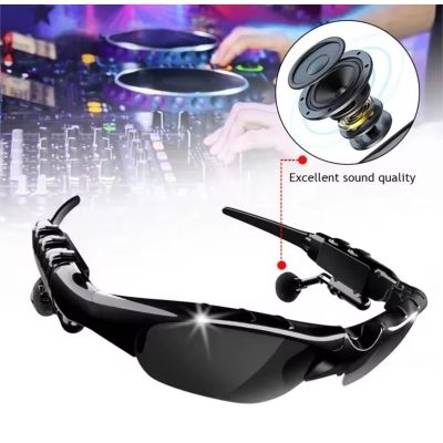 Picture of 5.0 Stereo Bluetooth Headphones Polarized Sunglasses Outdoor Sports Cycling Audio Glasses Surround Sound Headphones Music & Call Black