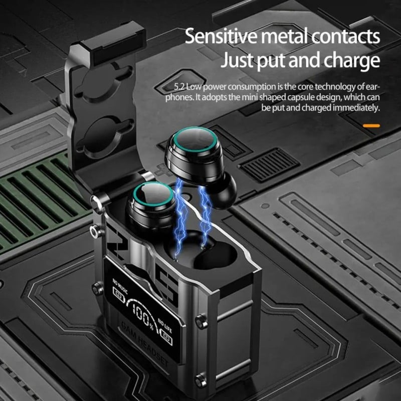 Picture of M25 TWS Wireless Earphones Bluetooth 5.3 Noise Reduction with Mic Black