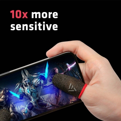 Picture of Vero Forza Glide V2 Black – 2 Pairs / 4 finger Sleeves for competative gamers pubg, freefire Black
