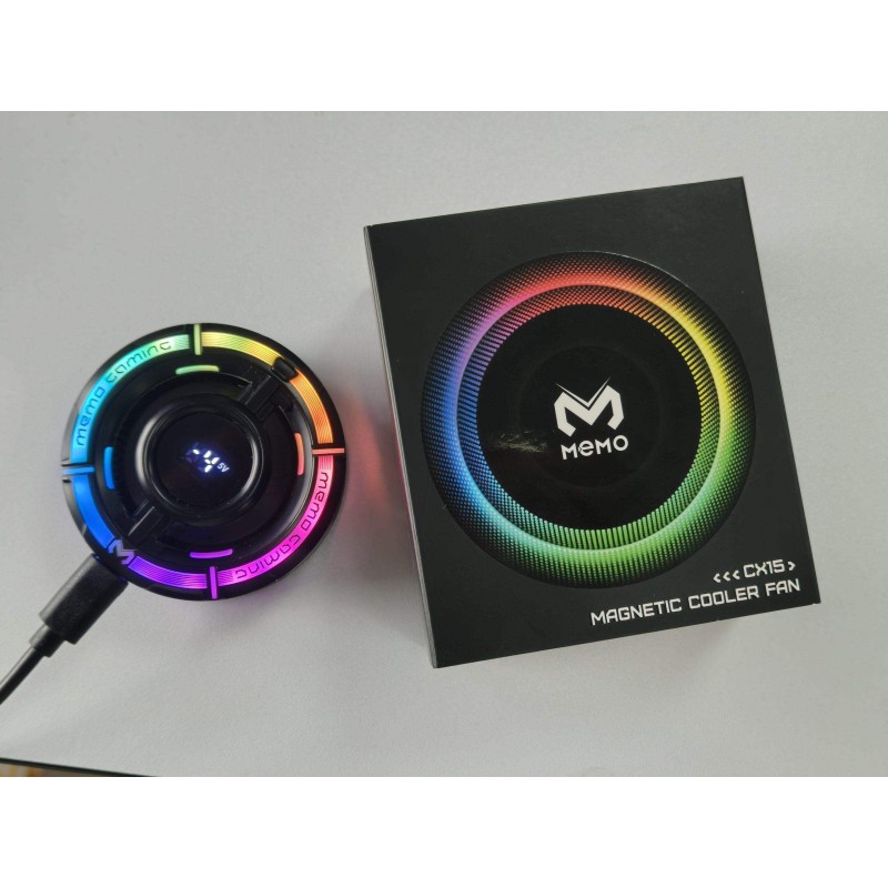 Picture of MEMO CX15 | 10W Magnetic Gaming Phone Cooler Ideal for PUBG Mobile, COD Mobile, Warzone Mobile, Genshin Impact, and emulation gaming Black