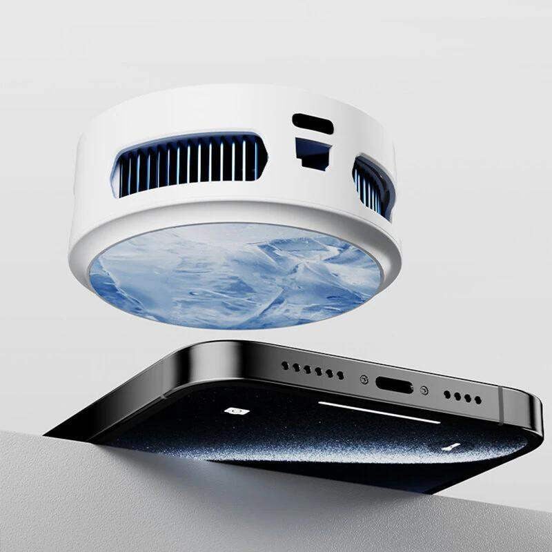 Picture of PIVA B3 25W Gaming Mobile Phone Cooler ,reduce thermal throttling and maintain stable FPS during games like PUBG Mobile, Call of Duty Mobile, Delta Force Mobile, and Free Fire White
