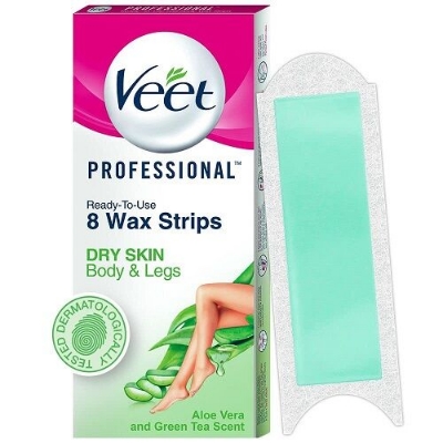 Picture of Veet Professional Ready To Use Half Body Wax Strips For Dry Skin 8 Strips