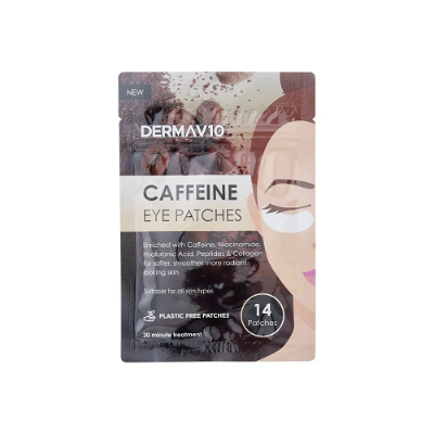 Picture of DermaV10 Under Eye Mask Pads Hydrogel Collagen & Caffeine Eye Patches 14 Patches