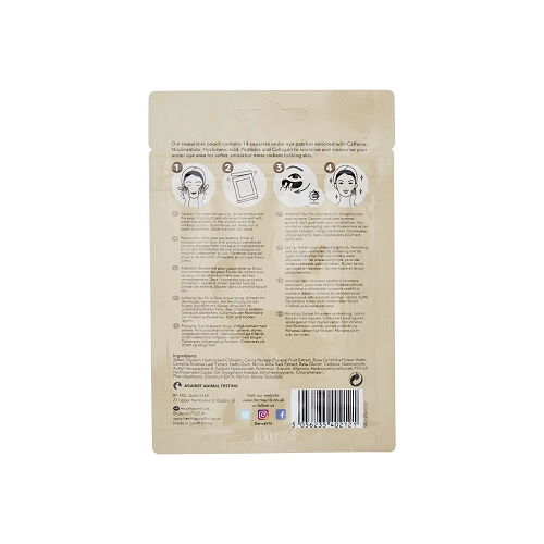 Picture of DermaV10 Under Eye Mask Pads Hydrogel Collagen & Caffeine Eye Patches 14 Patches