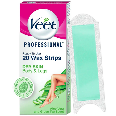 Picture of Veet Professional Dry Skin Skin Hair Removal Wax Strips 20 Strips