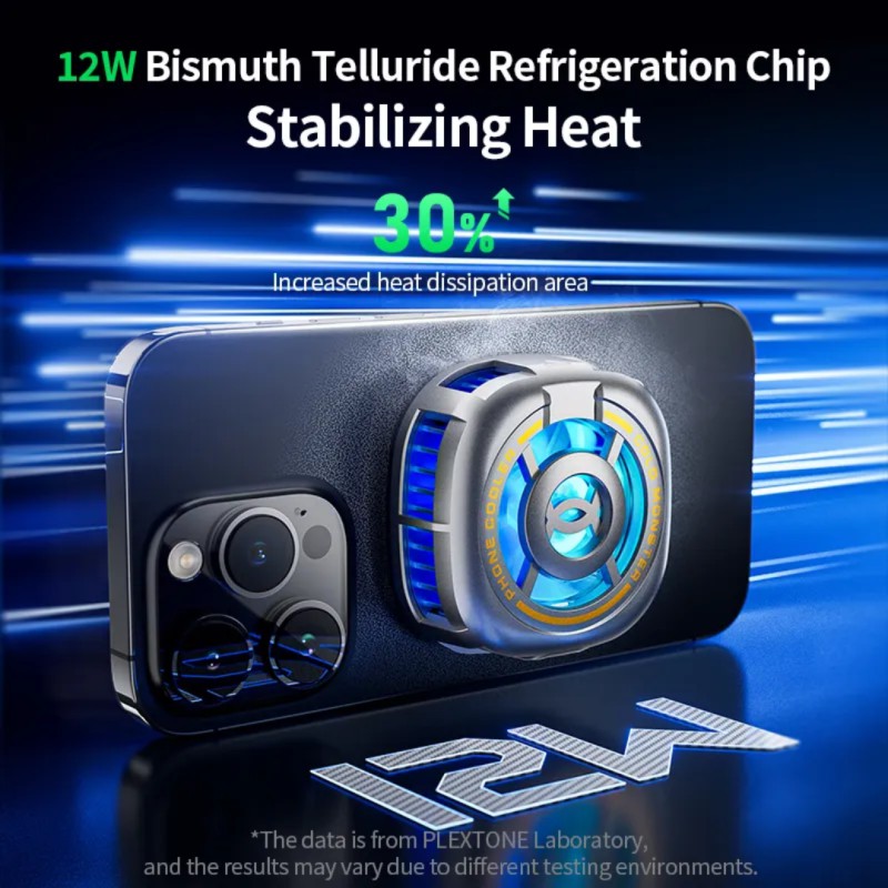 Picture of PlextonNe EX2 Ultra Mobile Cooler – Ultimate Cooling Power for Pro Gamers pubg freefire cod Black