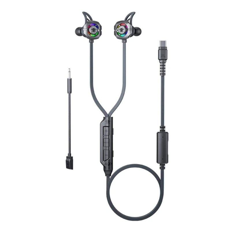 Picture of Plextone M762 Ultra Gaming Earphones , premium wired Type-C gaming earphone designed for competitive mobile gamers Black