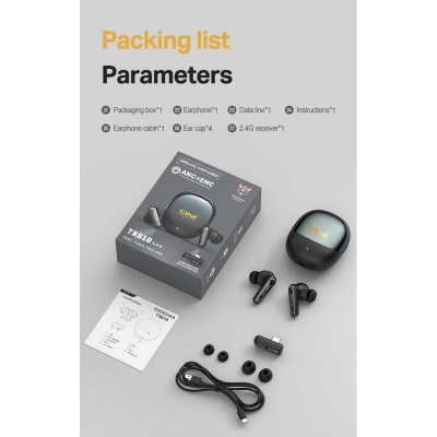 Picture of ONIKUMA TX610 ANC Dual-Mode Wireless Gaming Earbuds White