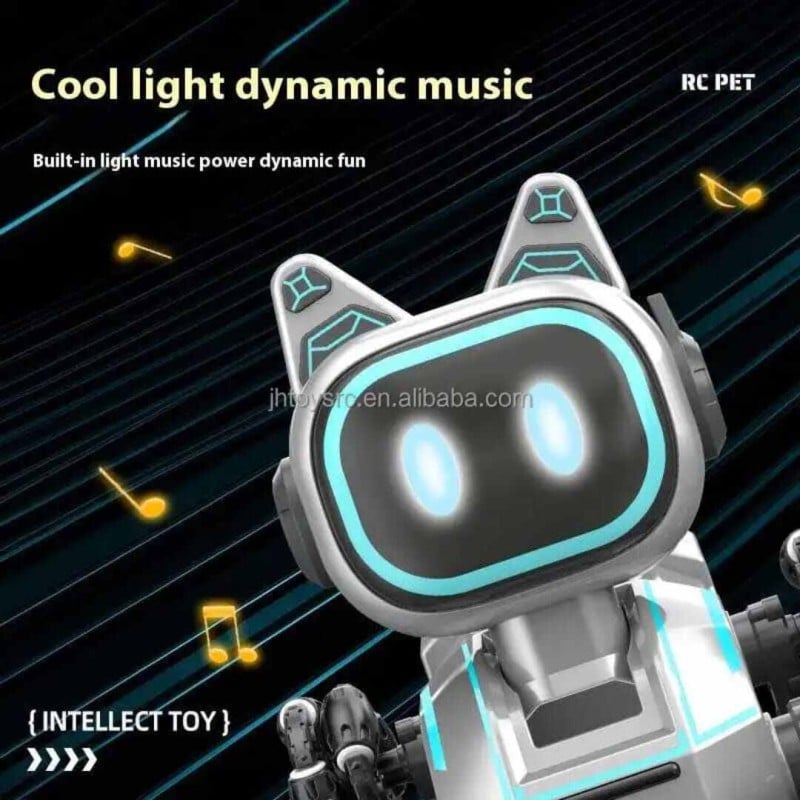 Picture of Remote Control Machine Dog Toy Car Gift Eight Wheel Four Wheel Drive Mechanical Climbing Car Silver