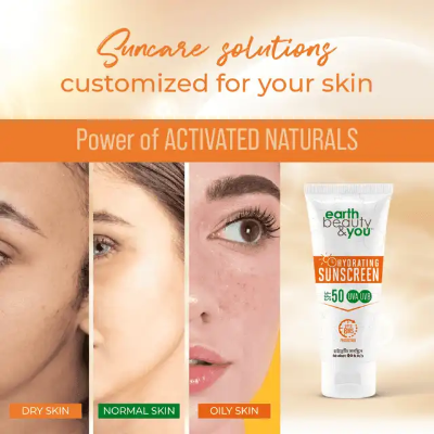 Picture of Earth Beauty & You Hydrating Sunscreen 50ml (SPF 50 UVA UVB)
