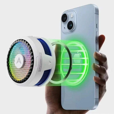 Picture of PIVA X30 Magnetic Phone Cooler 27W, Ideal for PUBG Mobile, COD Mobile, Warzone Mobile, Genshin Impact & emulation gaming, White