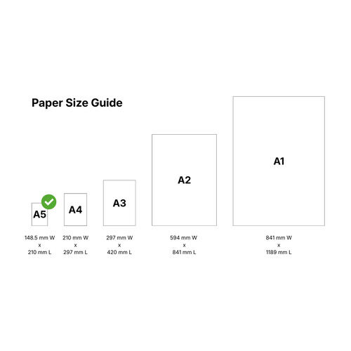 Picture of A5 Size Paper - offset printable paper - 80 gsm 500 pages