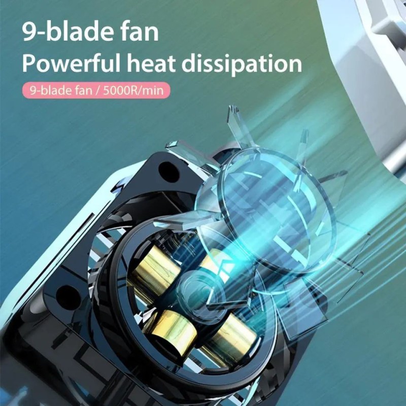 Picture of Rechargeable Universal Mini Mobile Phone Cooling Fan Radiator Turbo Hurricane Game Cooler Cell Phone Cool Heat Sink USB powered/ Rechargeable 