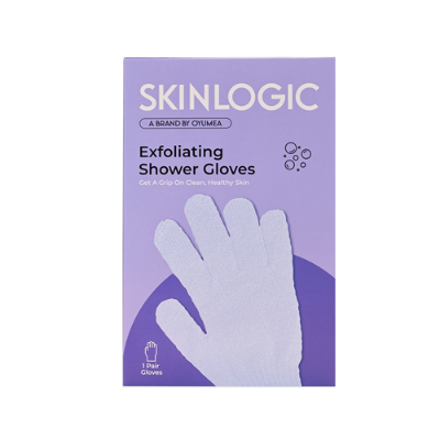 Picture of Skinlogic Bath And Body Exfoliating Body Gloves 1 Pair Purple