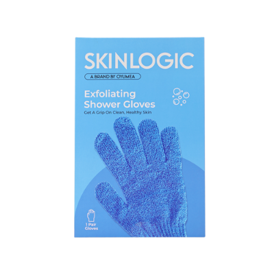 Picture of Skinlogic Bath And Body Exfoliating Body Gloves 1 Pair Blue