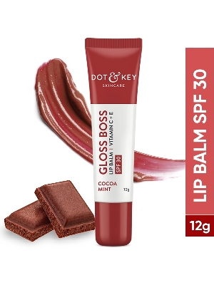 Picture of DOT And KEY Gloss Boss Vitamin C+E Tinted Lip Balm with SPF 30 12g - Cocoa Mint