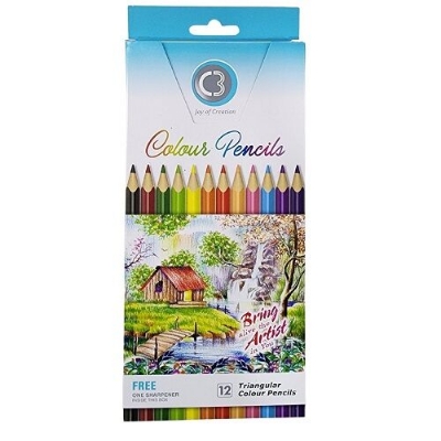 Picture of DOMS C3 Triangular Colour Pencils 12 Pcs