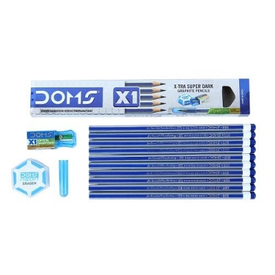Picture of DOMS X1 Pencils - Extra Super Dark Pack of 10