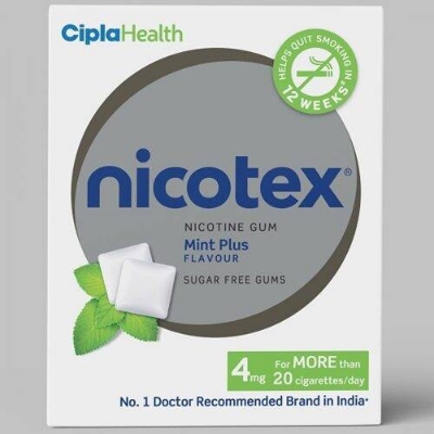 Picture of Cipla Nicotex 4mg Mint Plus Chewing 12 Gum