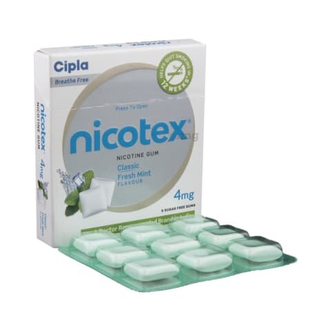 Picture of Cipla Nicotex 4mg Mint Plus Chewing 12 Gum