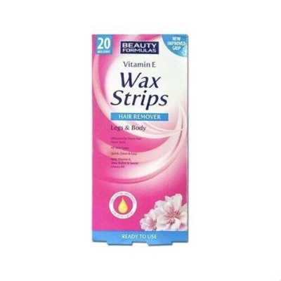 Picture of Beauty Formulas Vitamin E Hair Removal Wax Strips For Legs & Body – 20 Strips