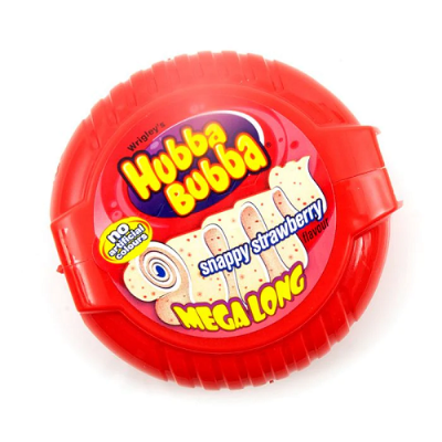 Picture of Wrigley’s Hubba Bubba Snappy Strawberry Flavour Mega Long Bubble Gum 56gm