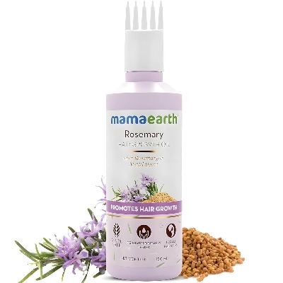 Picture of Mamaearth Rosemary Hair Oil for Hair Growth & Hair Fall Control with Fenugreek Seed | 150ml