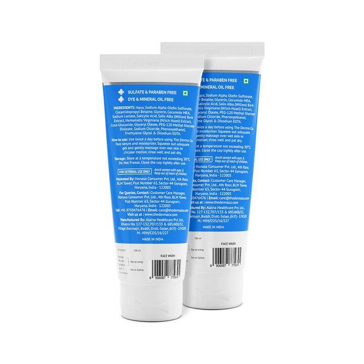 Picture of The Derma Co 1% Salicylic Acid Gel Face Wash 100ml