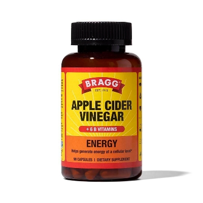 Picture of Bragg Energy Apple Cider Vinegar Capsules with B-12 Vitamins - 90 Capsules