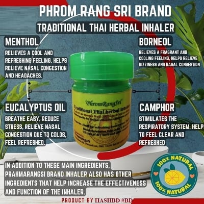 Picture of Phrom Rang Sri Traditional Thai Herbal Pocket Inhaler 2g
