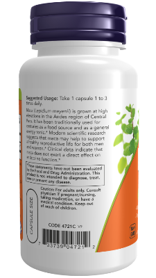Picture of NOW Foods Supplements Maca 500mg 100 Veg Capsules