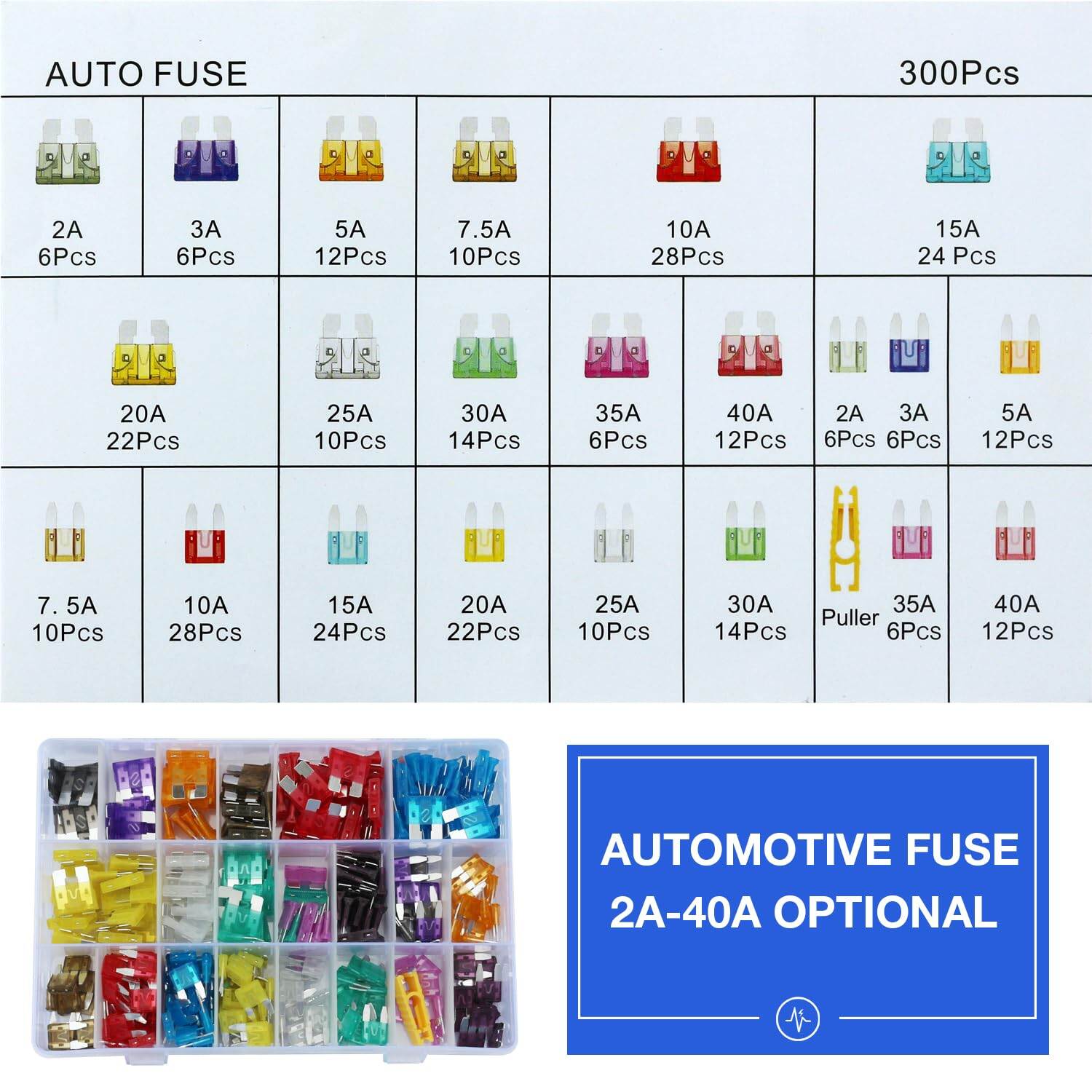 Picture of 300Pcs Car Fuse Assortment Kit