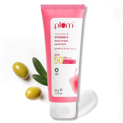Picture of Plum Squalane &amp; Vitamin E SPF 50 PA+++ Dewy-Bright Sunscreen
