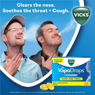 Picture of Vicks VapoDrops 6 Lozenges For Cough Nose Throat