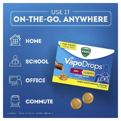 Picture of Vicks VapoDrops 6 Lozenges For Cough Nose Throat