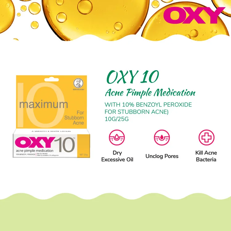 Picture of OXY 10 Benzoyl Peroxide Acne Pimple Medication 25g