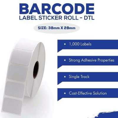 Picture of Direct Thermal Label Sticker - 1.5 x 1 inches - 38mm x 25mm - 1000 Labels