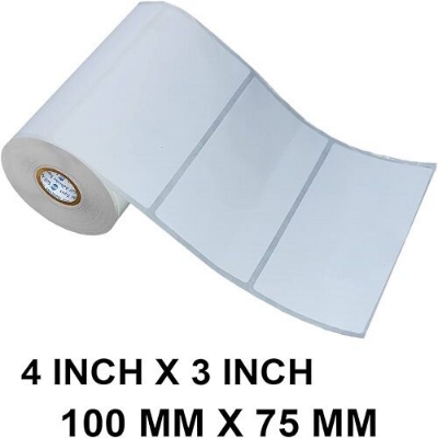 Picture of Barcode Direct Thermal Label Sticker - 4 x 3 inches - 100mm x 75mm - 500 Labels