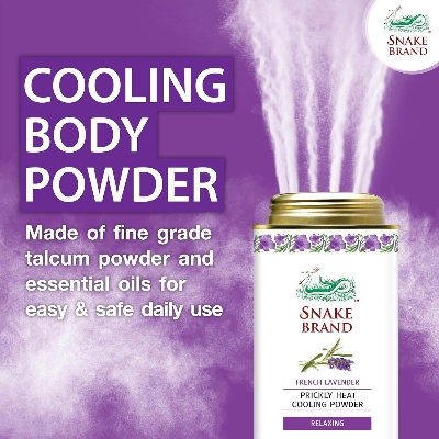 Picture of Snake Brand French Lavender Prickly Heat Cooling Powder Relaxing 150g